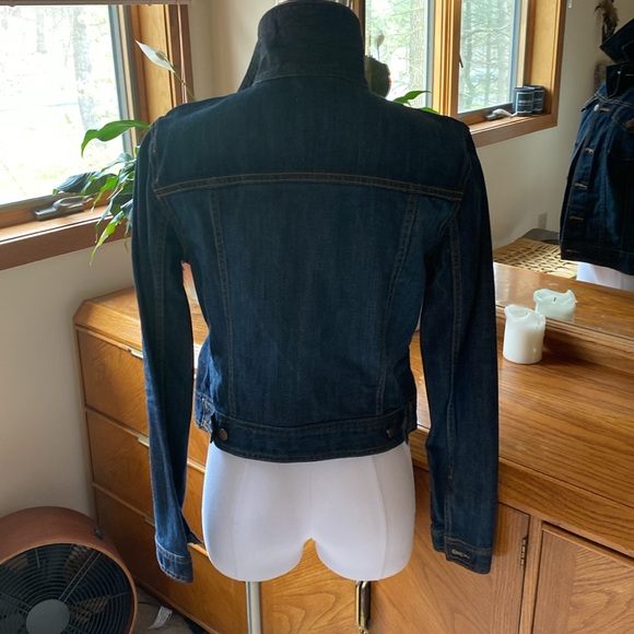 Gap 1969 classic dark denim jacket size small cotton/spandex - Picture 3 of 4